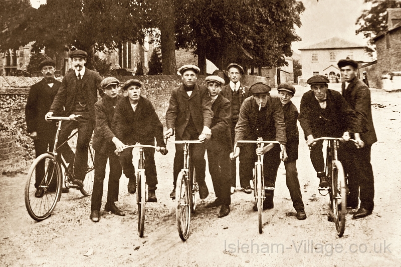 173 - Copy.JPG - Church Street  The start of a cycle race around the village in 1912